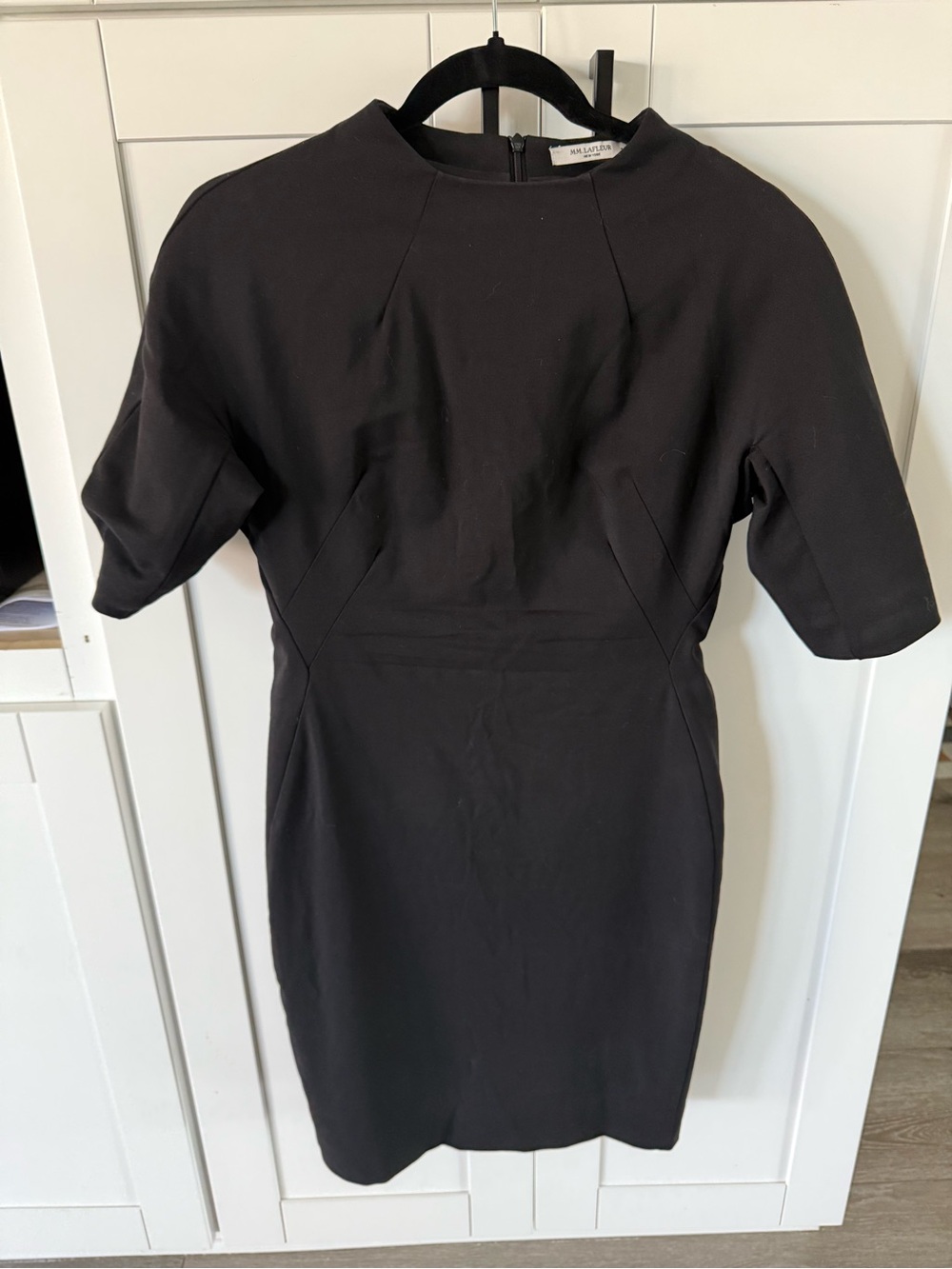 MM Lafleur Black Midi Sheath Dress